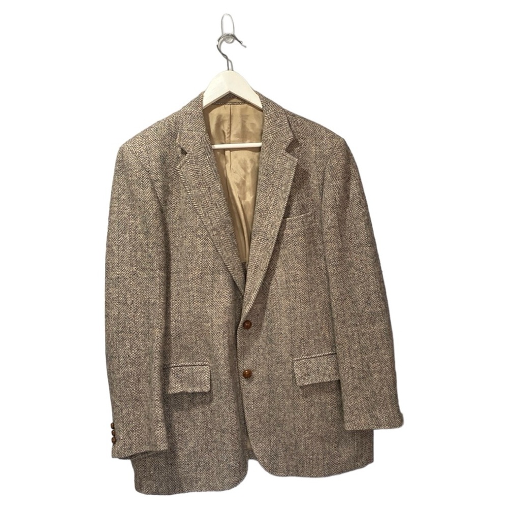 Harris Tweed Wool 2 Button Blazer